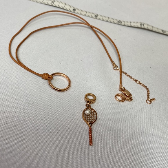 Cute Fossil tennis racket and pearl bead necklace - Picture 7 of 7